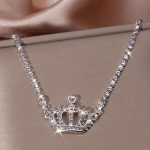 3for$20 Rhinestone Crown Charm Necklace